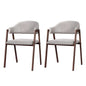Artiss Dining Chairs Set of 2 Linen Hollow Armchair Grey - Cosy Abode