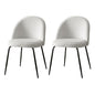 Artiss Dining Chairs Set of 2 Sherpa Boucle White - Cosy Abode