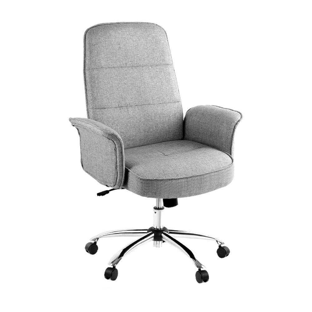 Artiss Fabric Office Chair Computer Chairs Grey - Cosy Abode