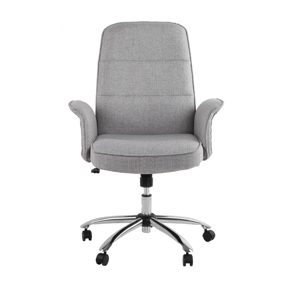 Artiss Fabric Office Chair Computer Chairs Grey - Cosy Abode
