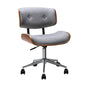 Artiss Wooden Office Chair Fabric Seat Grey - Cosy Abode