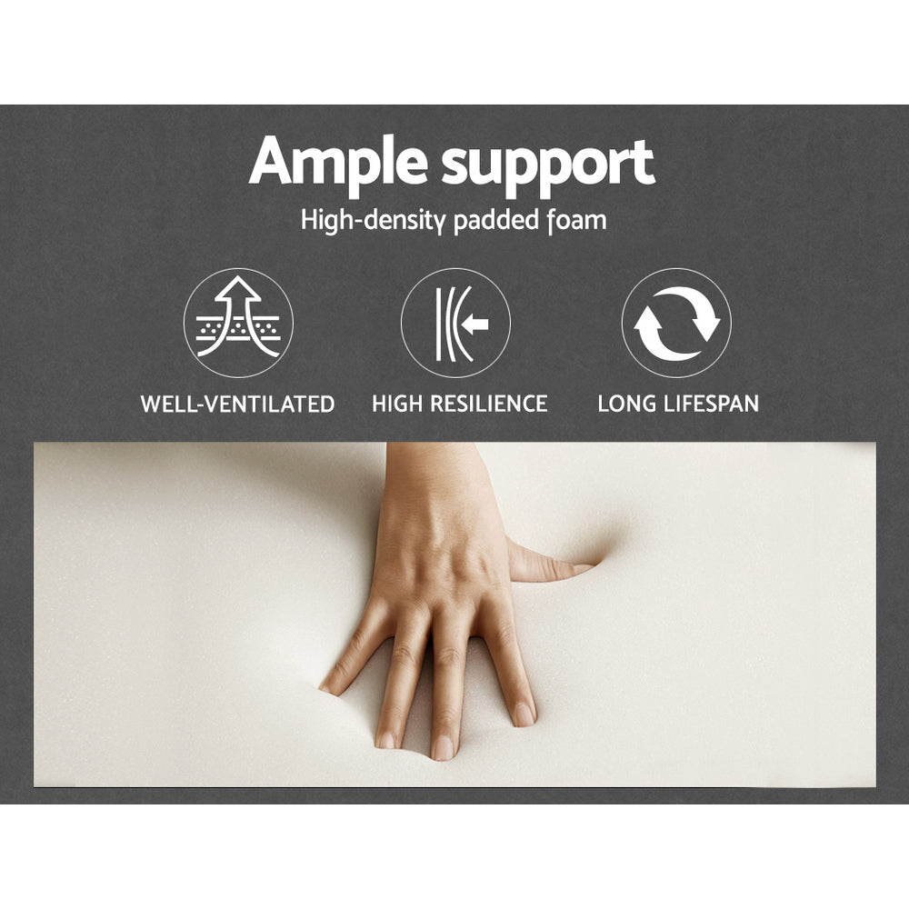 Artiss Wooden Office Chair Fabric Seat Black - Cosy Abode