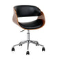 Artiss Wooden Office Chair Leather Seat Black - Cosy Abode