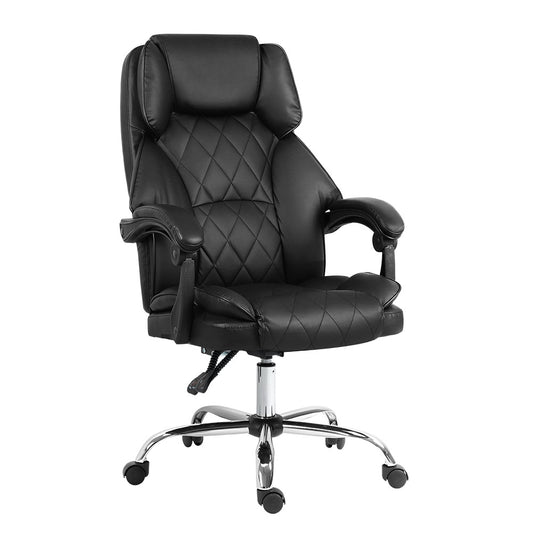 Artiss Executive Office Chair Leather Recliner Black - Cosy Abode