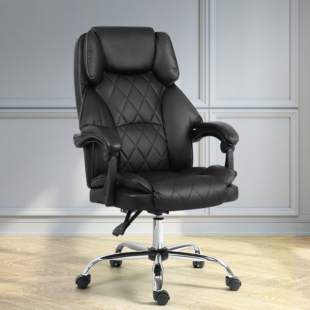Artiss Executive Office Chair Leather Recliner Black - Cosy Abode