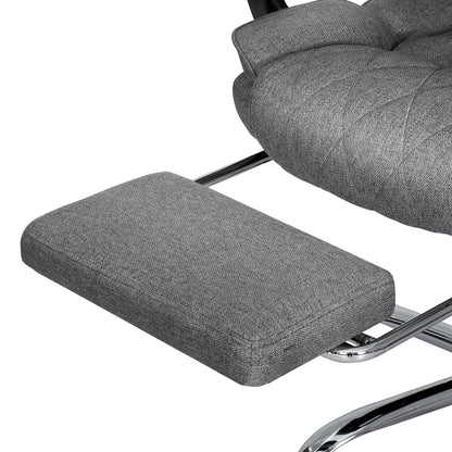Artiss Executive Office Chair Fabric Footrest Grey - Cosy Abode
