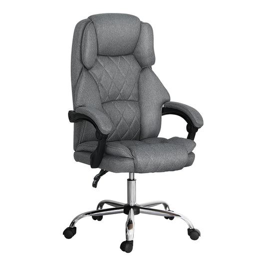 Artiss Executive Office Chair Fabric Recliner Grey - Cosy Abode