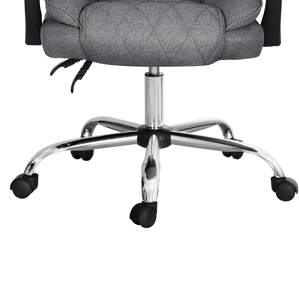 Artiss Executive Office Chair Fabric Recliner Grey - Cosy Abode