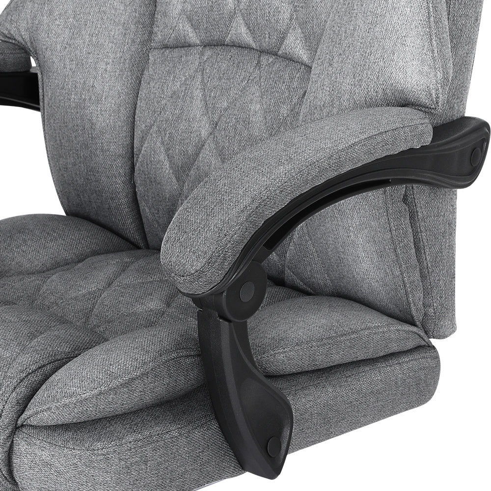 Artiss Executive Office Chair Fabric Recliner Grey - Cosy Abode