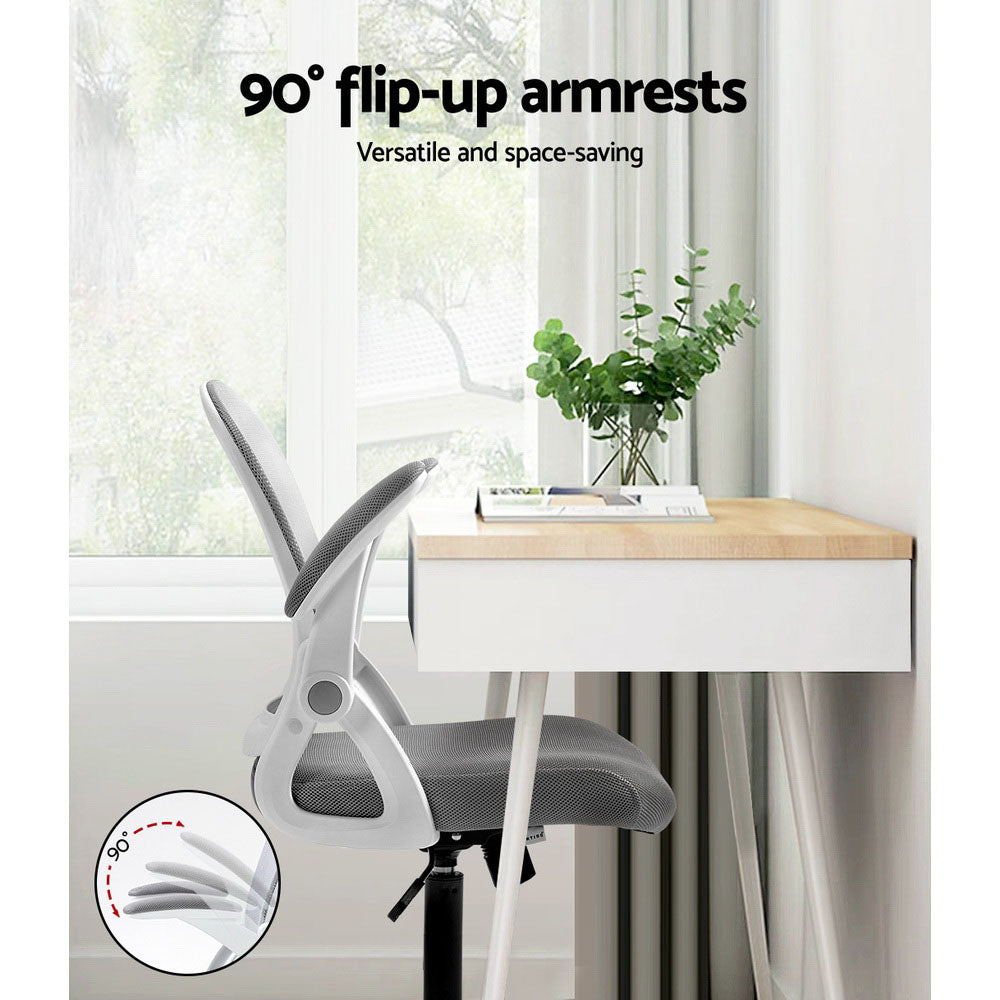 Artiss Mesh Office Chair Mid Back Grey - Cosy Abode
