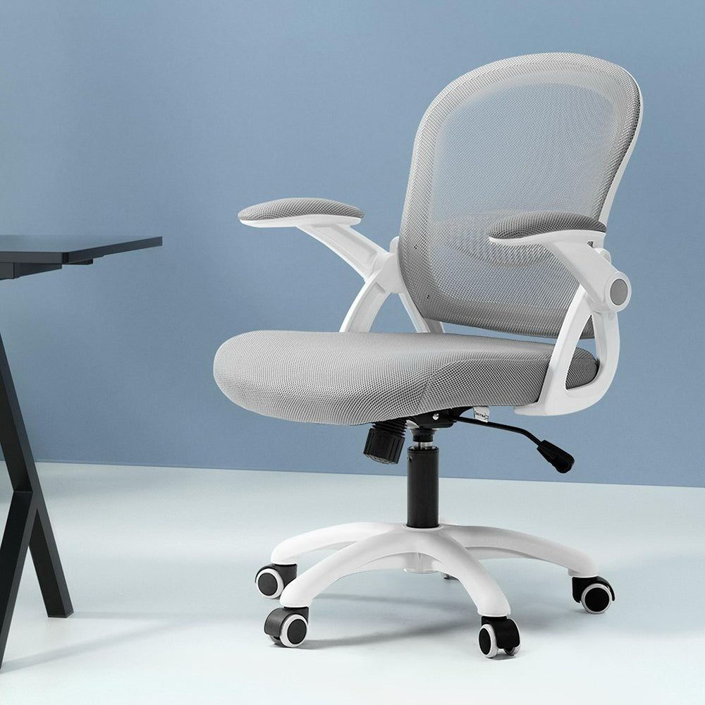 Artiss Mesh Office Chair Mid Back Grey - Cosy Abode