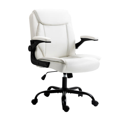 Artiss Executive Office Chair Mid Back White - Cosy Abode