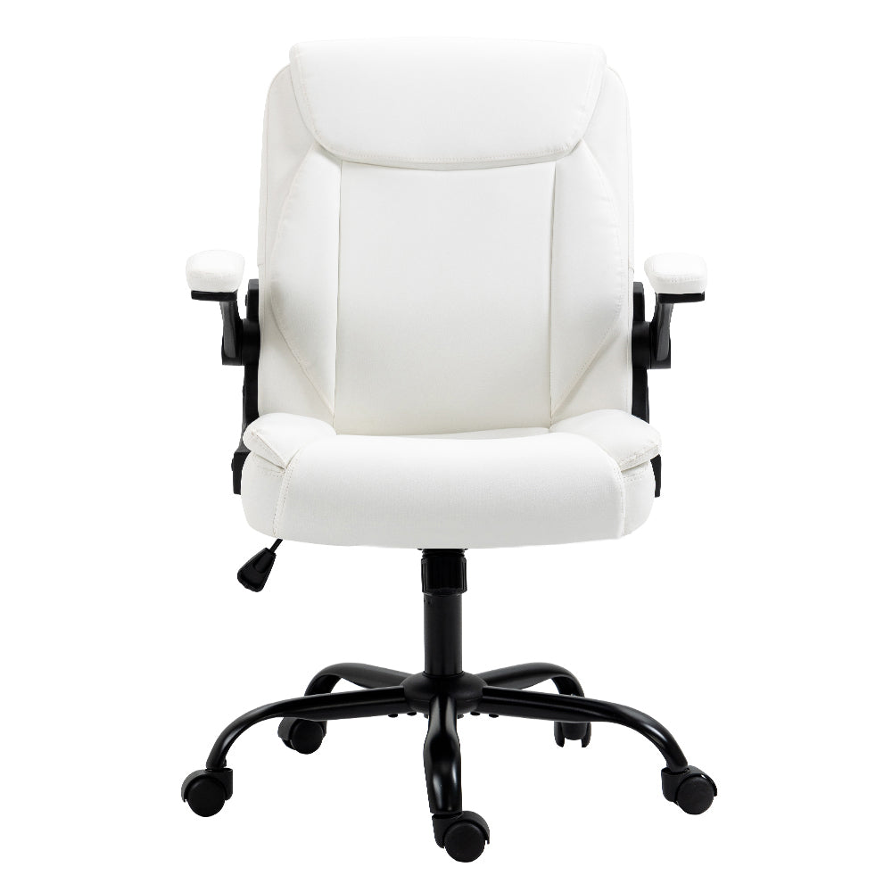 Artiss Executive Office Chair Mid Back White - Cosy Abode