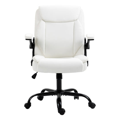 Artiss Executive Office Chair Mid Back White - Cosy Abode