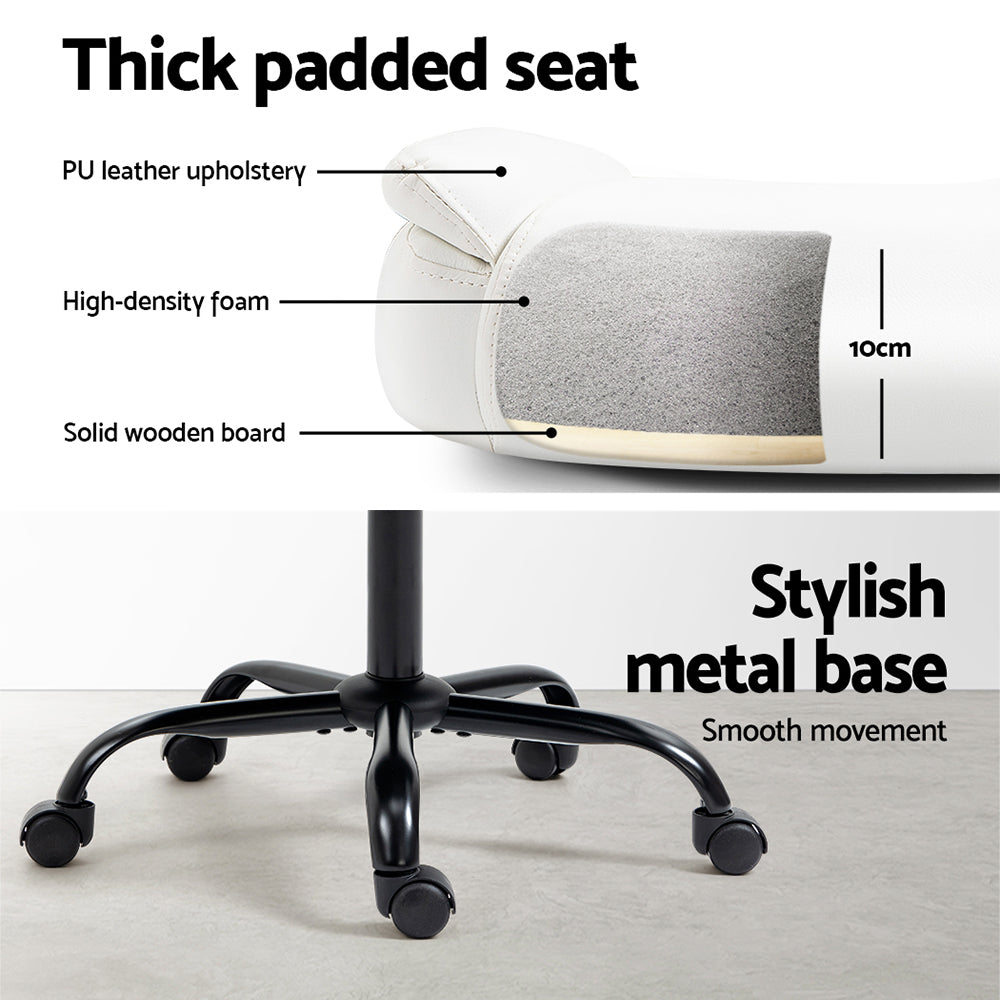 Artiss Executive Office Chair Mid Back White - Cosy Abode