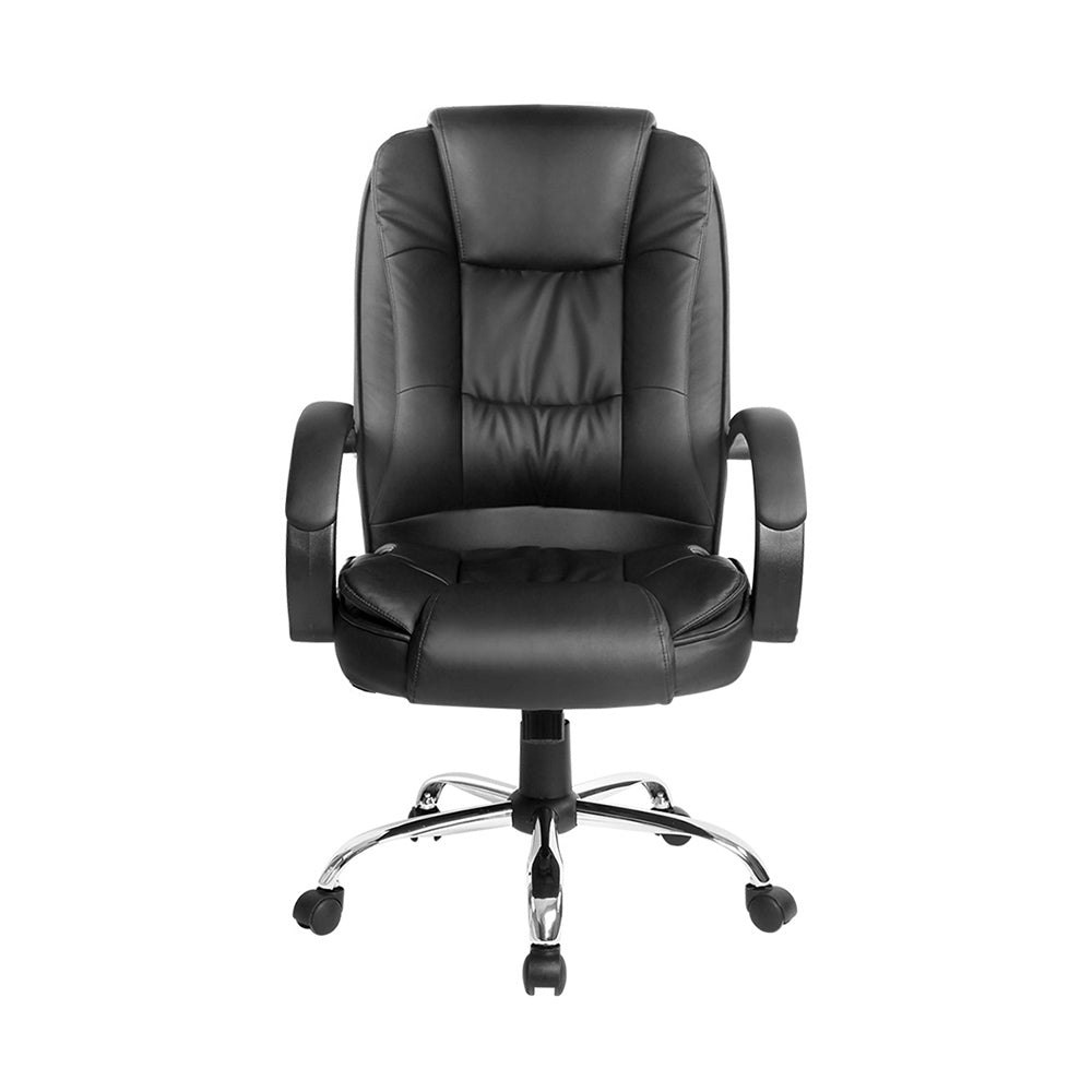 Artiss Executive Office Chair Leather Tilt Black - Cosy Abode