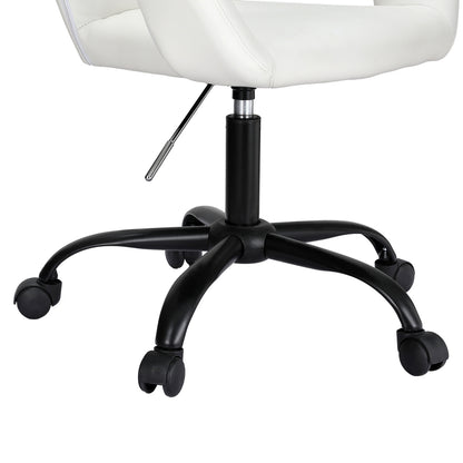 Artiss Office Chair Mid Back White - Cosy Abode