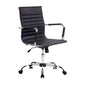 Artiss Office Chair Conference Chairs PU Leather Mid Back Black - Cosy Abode