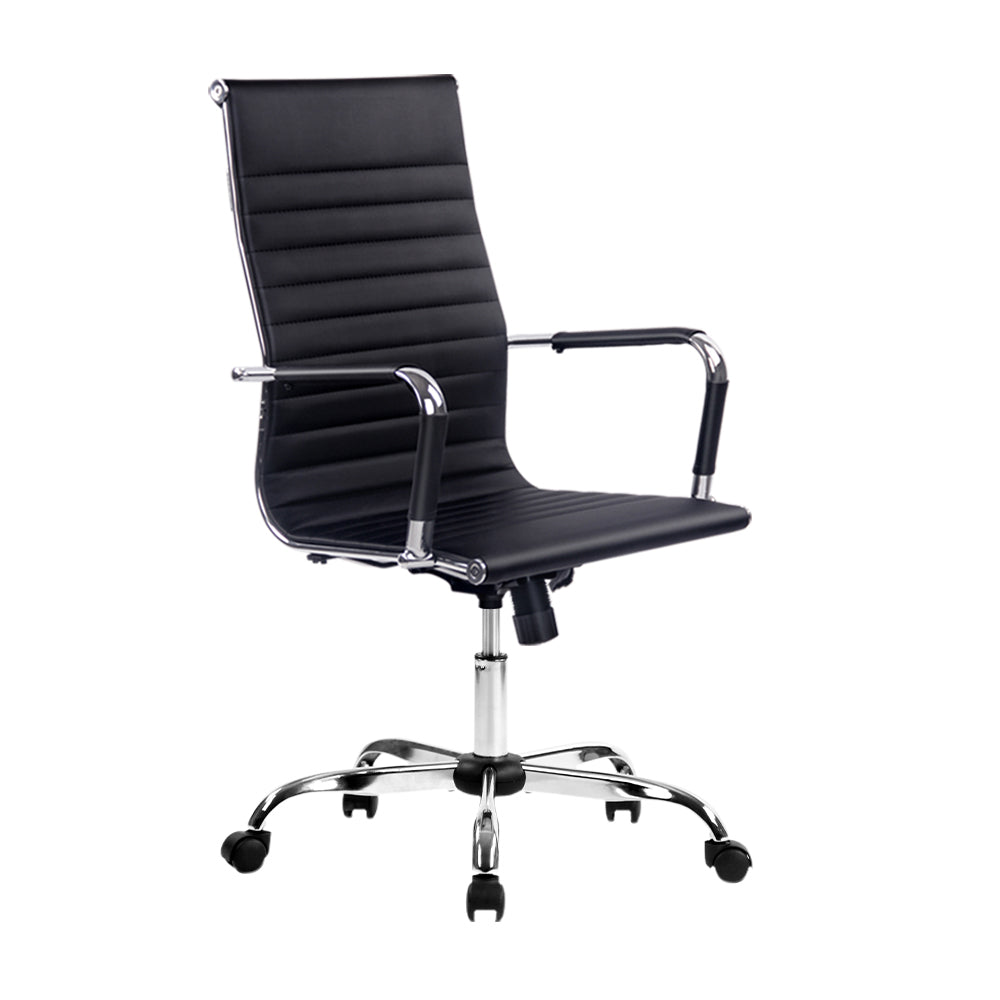 Artiss Office Chair Conference Chairs PU Leather High Back Black - Cosy Abode