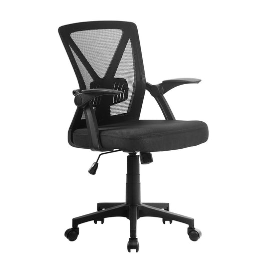 Artiss Mesh Office Chair Mid Back Black - Cosy Abode