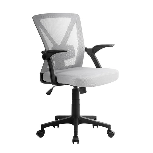 Artiss Mesh Office Chair Mid Back Grey - Cosy Abode