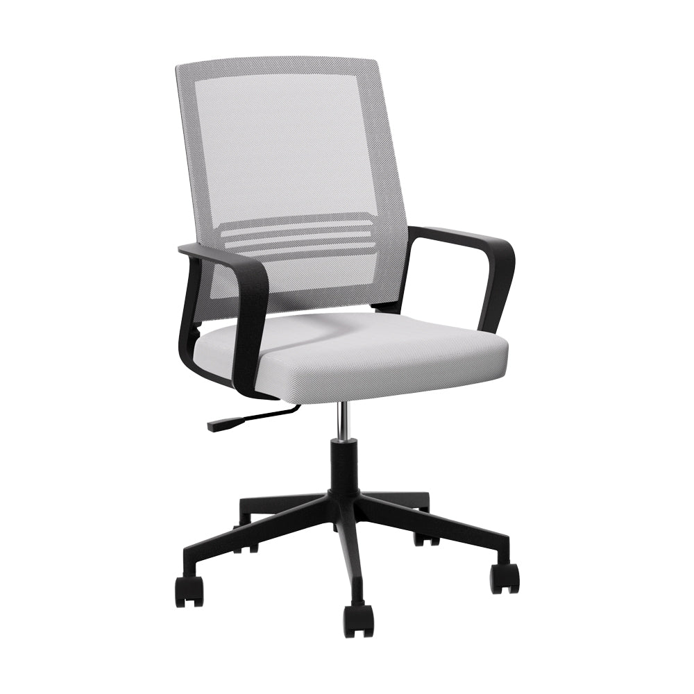Artiss Mesh Office Chair Computer Gaming Desk Chairs Work Study Mid Back Grey - Cosy Abode