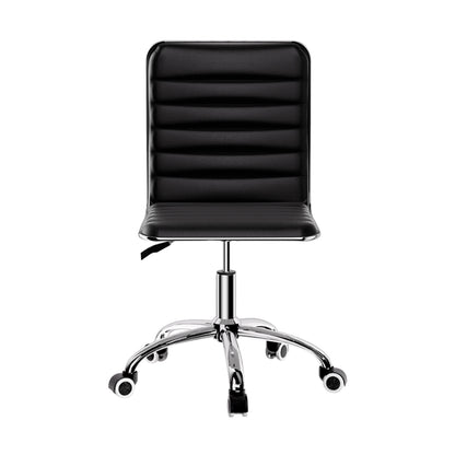 Artiss Office Chair Conference Chairs PU Leather Low Back Black - Cosy Abode