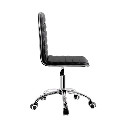 Artiss Office Chair Conference Chairs PU Leather Low Back Black - Cosy Abode
