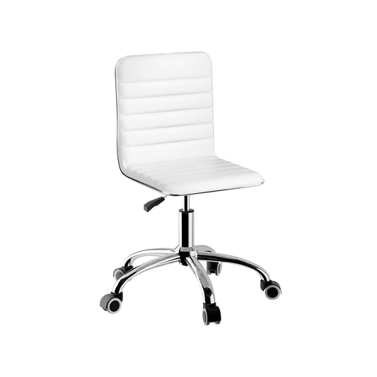 Artiss Office Chair Conference Chairs PU Leather Low Back White - Cosy Abode