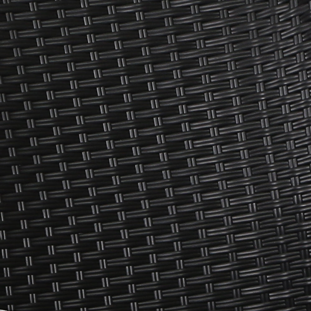 Gardeon 4 Pc Outdoor Wicker Furniture Setting with Glass Top Table - Black - Cosy Abode