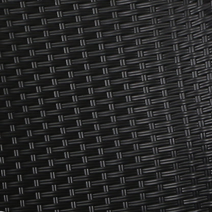 Gardeon 4 Pc Outdoor Wicker Furniture Setting with Glass Top Table - Black - Cosy Abode