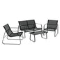Gardeon Outdoor Sofa Set Lounge Setting Textilene Table and Chairs Garden Patio Furniture - Cosy Abode