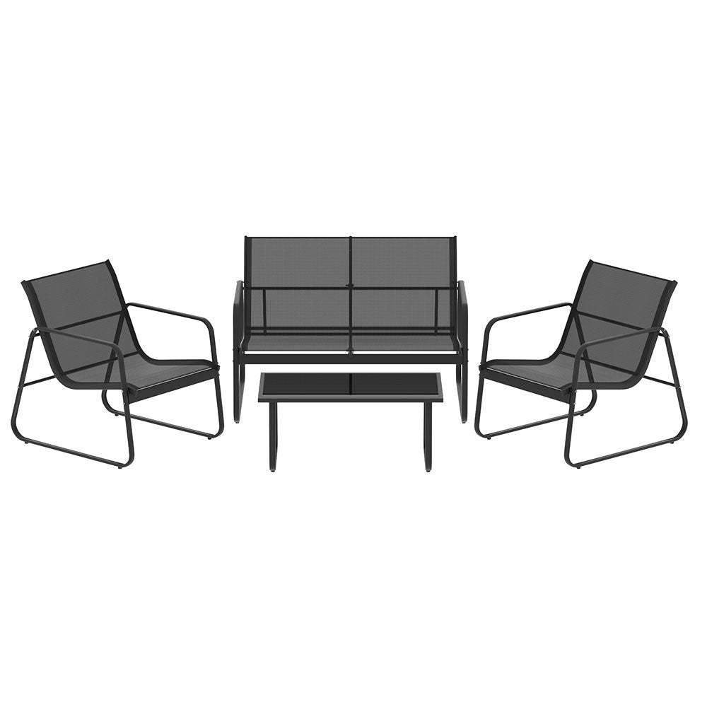 Gardeon Outdoor Sofa Set Lounge Setting Textilene Table and Chairs Garden Patio Furniture - Cosy Abode