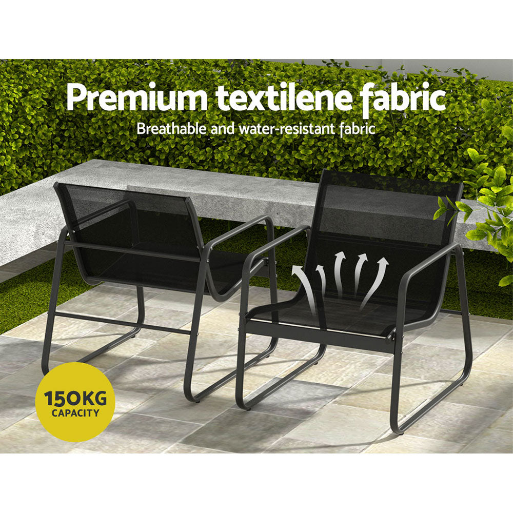 Gardeon Outdoor Sofa Set Lounge Setting Textilene Table and Chairs Garden Patio Furniture - Cosy Abode