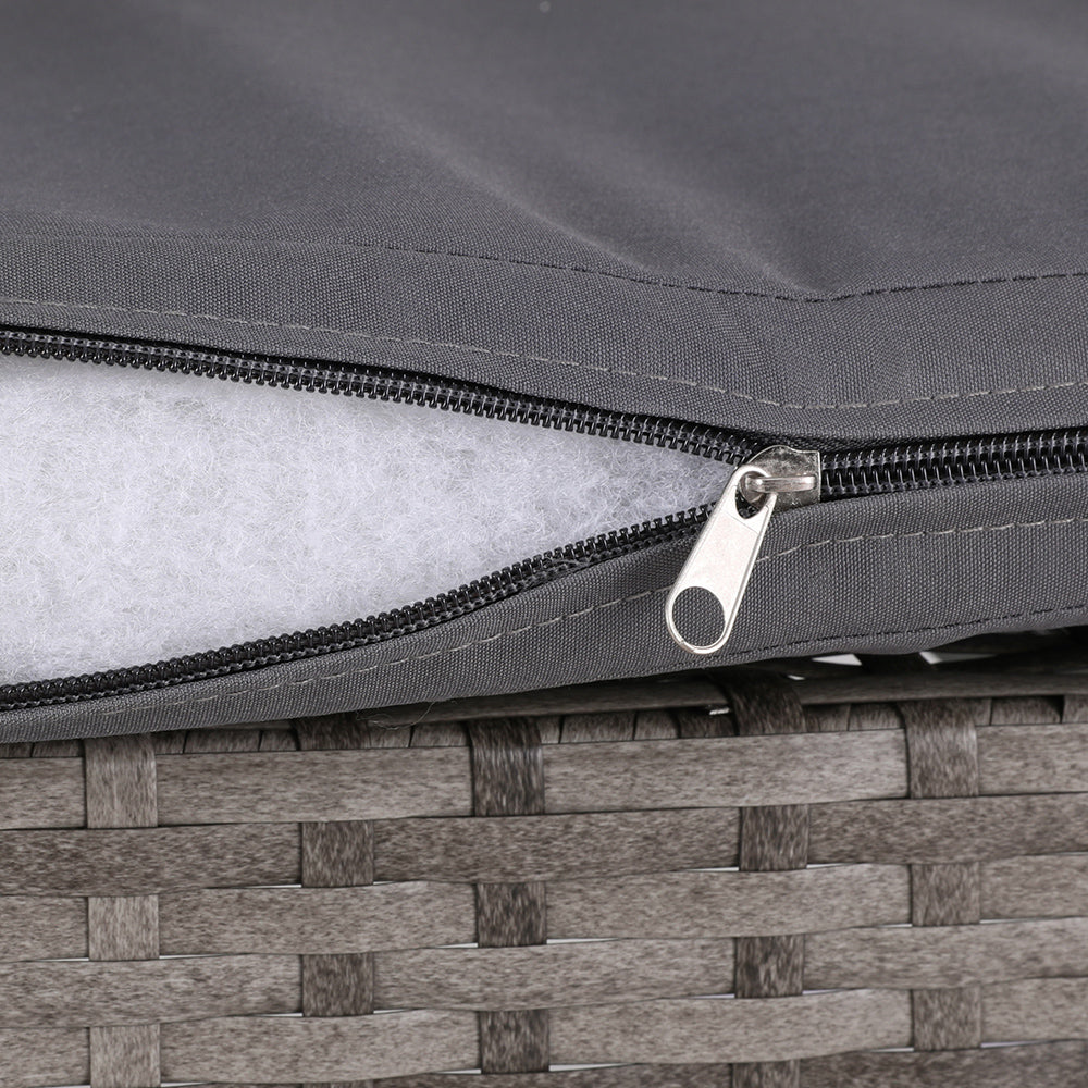 Gardeon 4 Seater Outdoor Sofa Set Wicker Setting Table Chair Furniture Grey - Cosy Abode