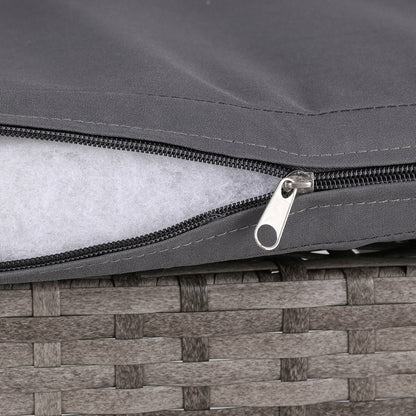 Gardeon 4 Seater Outdoor Sofa Set Wicker Setting Table Chair Furniture Grey - Cosy Abode