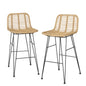Gardeon 2 Piece Outdoor Bar Stools Wicker Dining Rattan Chair - Cosy Abode