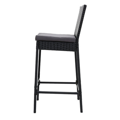 Gardeon 4-Piece Outdoor Bar Stools Dining Chair Bar Stools Rattan Furniture - Cosy Abode