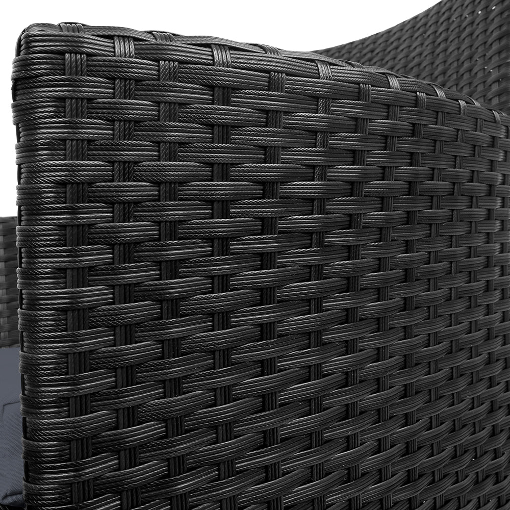 Gardeon 2PC Outdoor Dining Chairs Patio Furniture Wicker Garden Cushion Idris - Cosy Abode