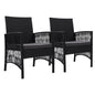 Gardeon 2PC Outdoor Dining Chairs Patio Furniture Wicker Lounge Chair Garden - Cosy Abode