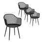 Gardeon 4PC Outdoor Dining Chairs PP Lounge Chair Patio Furniture Garden Black - Cosy Abode