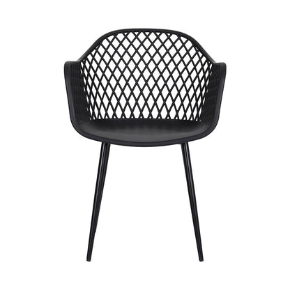 Gardeon 4PC Outdoor Dining Chairs PP Lounge Chair Patio Furniture Garden Black - Cosy Abode
