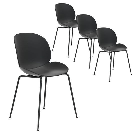 Gardeon 4PC Outdoor Dining Chairs Lounge Chair Patio Garden Furniture Black - Cosy Abode