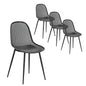 Gardeon 4PC Outdoor Dining Chairs PP Lounge Chair Patio Garden Furniture Black - Cosy Abode