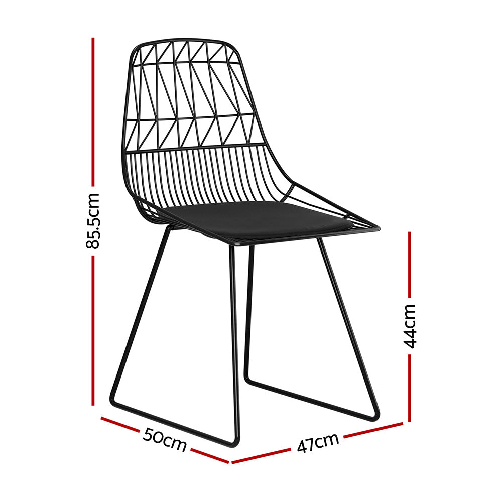 Gardeon 2PC Outdoor Dining Chairs Steel Lounge Chair Patio Garden Furniture - Cosy Abode