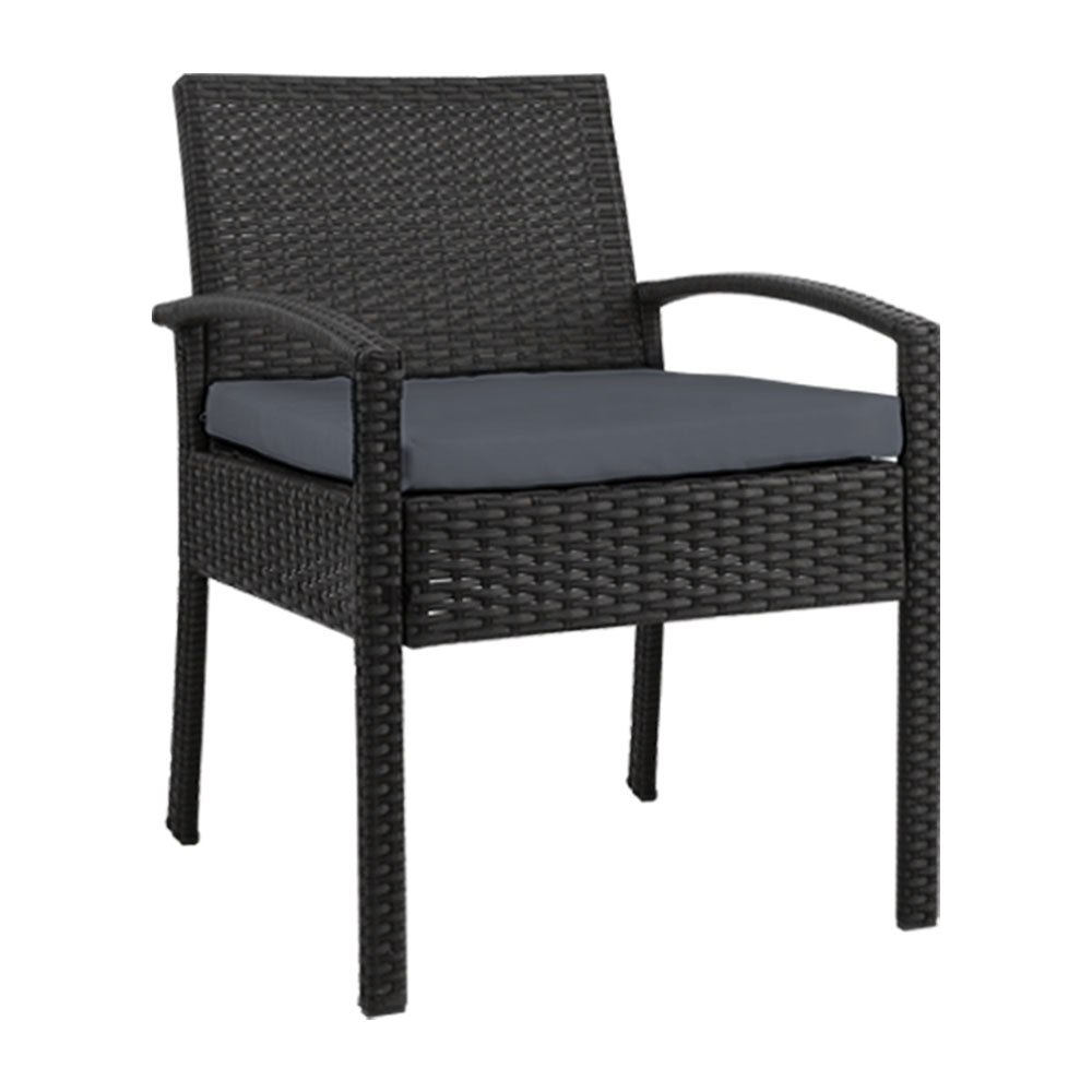 Gardeon Outdoor Dining Chairs Patio Furniture Rattan Lounge Chair Cushion Felix - Cosy Abode