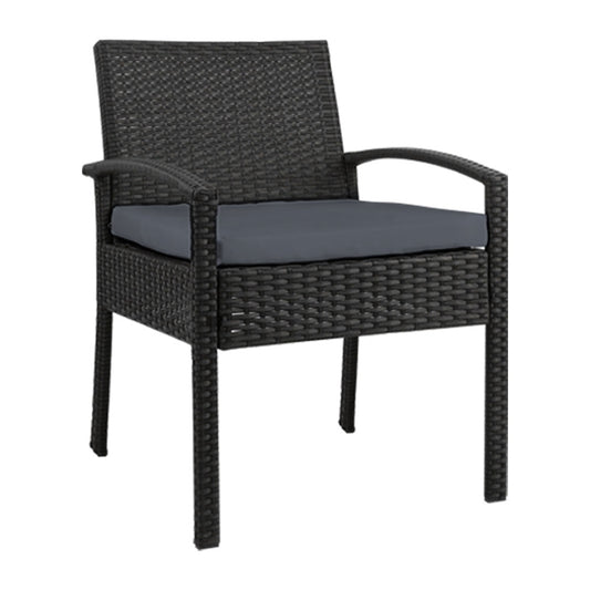 Gardeon Outdoor Dining Chairs Patio Furniture Rattan Lounge Chair Cushion Felix - Cosy Abode