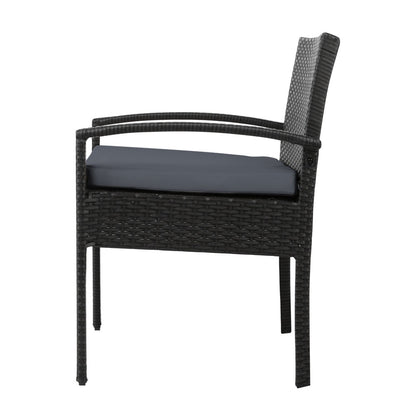 Gardeon Outdoor Dining Chairs Patio Furniture Rattan Lounge Chair Cushion Felix - Cosy Abode