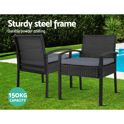 Gardeon Felix 2 Pc Rattan Outdoor Dining Chairs - Cosy Abode
