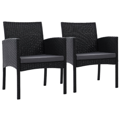 Gardeon 2PC Outdoor Dining Chairs Patio Furniture Rattan Lounge Chair XL Ezra - Cosy Abode